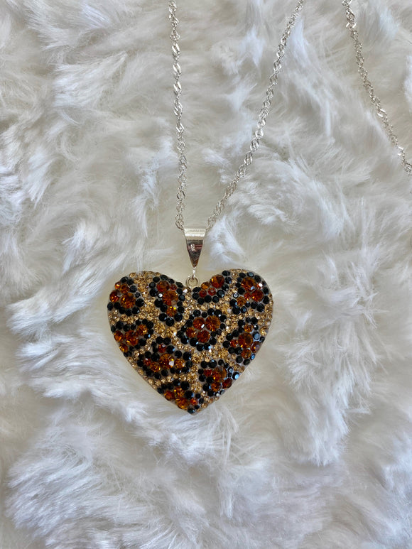 Leopard Crystal Heart
